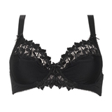 Guy de France Embroidery black non-padded bra