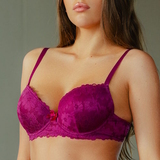 Guy de France Flower purple padded bra