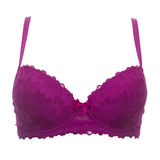 Guy de France Flower purple padded bra