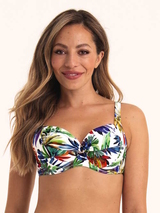 Anita Swimwear Elna white/print soft-cup bikini bra