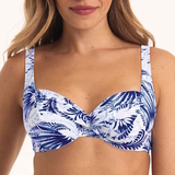 Anita Swimwear Hermine white/blue soft-cup bikini bra