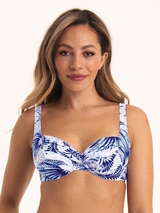 Anita Swimwear Hermine white/blue soft-cup bikini bra