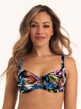 Anita Swimwear Sibel black/print soft-cup bikini bra