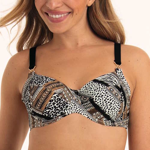 Anita Swimwear Smilla black/print soft-cup bikini bra