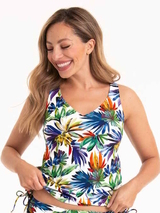 Anita Swimwear Illy white/print tankini top