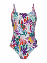 Rosa Faia Swimwear Mona white/print bathingsuit