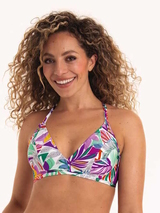 Rosa Faia Swimwear Melissa white/print padded bikini bra