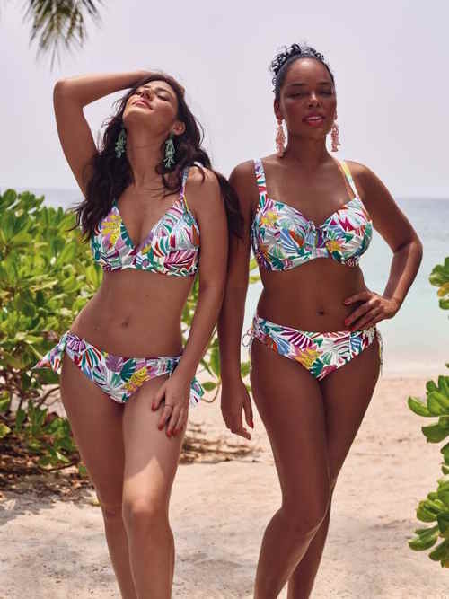 Rosa Faia Swimwear Lynn white/print bikini brief