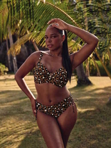 Rosa Faia Swimwear Lucia brown padded bikini bra