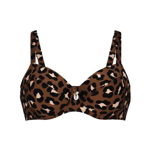 Rosa Faia Swimwear Leandra brown padded bikini bra