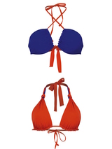 Rosa Faia Swimwear Luisa blue padded bikini bra