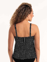 Rosa Faia Swimwear Malaika black tankini top