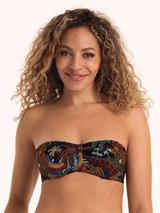 Rosa Faia Swimwear Ella black/print soft-cup bikini bra