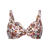 Rosa Faia Swimwear Hermine white/print soft-cup bikini bra