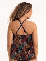 Rosa Faia Swimwear Mabela black/print tankini top