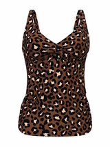 Rosa Faia Swimwear Alina brown tankini top
