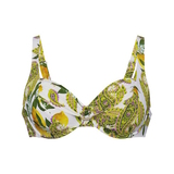 Rosa Faia Swimwear Hermine white/print soft-cup bikini bra
