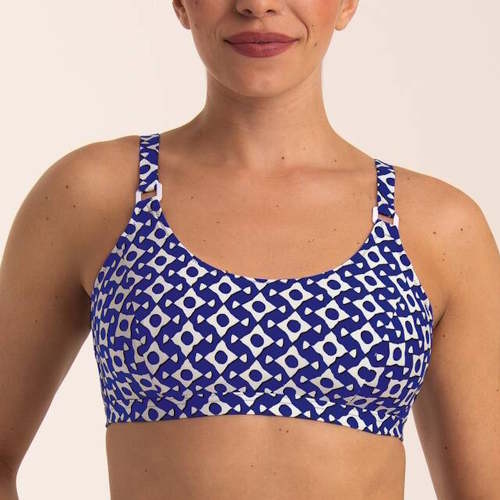 Anita Care Nola blue prosthetic bikini top