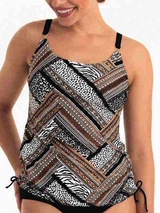 Anita Care Latina black/print prosthetic tankini
