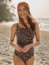 Anita Care Merritt black/print prosthetic swimsuit