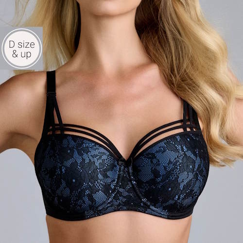 Marlies Dekkers Dame de Paris navy blue padded bra