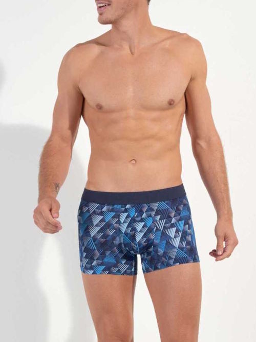 HOM Mekong blue/print boxer short