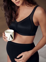 Anita Maternity Seamless black maternity brief