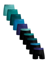 Muchachomalo Basic black/blue cotton boxer short