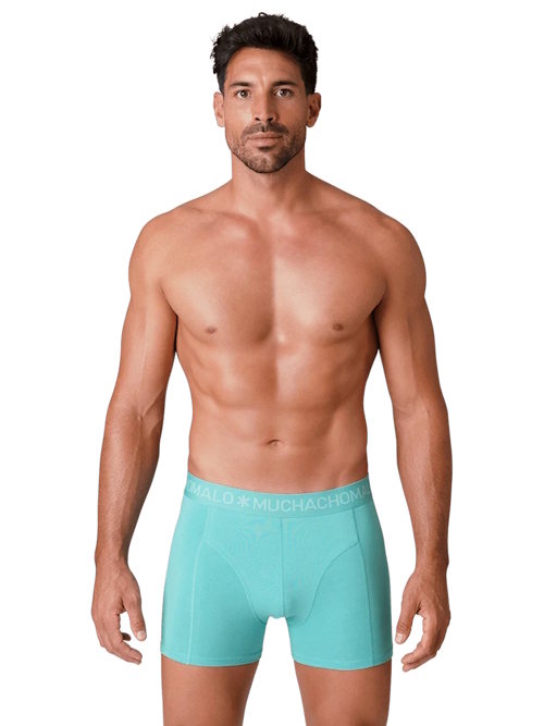 Muchachomalo Basic black/blue cotton boxer short