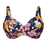 Rosa Faia Swimwear Luna blue/print prosthetic bikini top