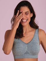 Anita Care Lynn grey melange prosthesis bra