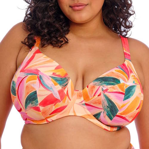 Elomi Swim Sancho Beach orange/pink soft-cup bikini bra