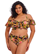 Elomi Swim Tiger Valley black bikini brief