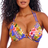 Freya Swim Tiger Valley blue soft-cup bikini bra
