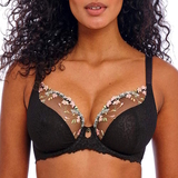 Freya Love-haze black non-padded bra