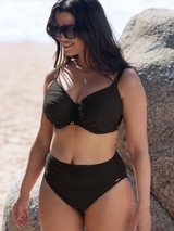 Fantasy Swim Beach Waves black soft-cup bikini bra