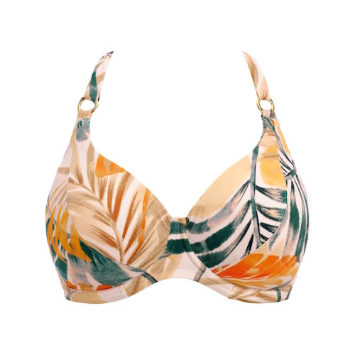 Fantasy Swim Maya Bay white/print soft-cup bikini bra