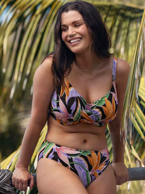 Fantasy Swim Mykonos Cove black soft-cup bikini bra