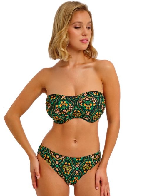 Freya Swim Sunset In Seville black/print soft-cup bikini bra