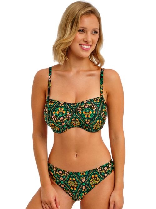 Freya Swim Sunset In Seville black/print soft-cup bikini bra