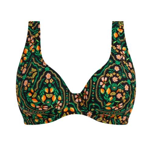Freya Swim Sunset In Seville black/print soft-cup bikini bra