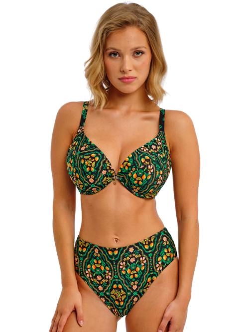 Freya Swim Sunset In Seville black/print padded bra