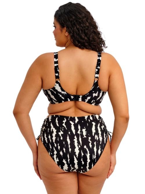 Elomi Swim Echo Shell black/white soft-cup bikini bra