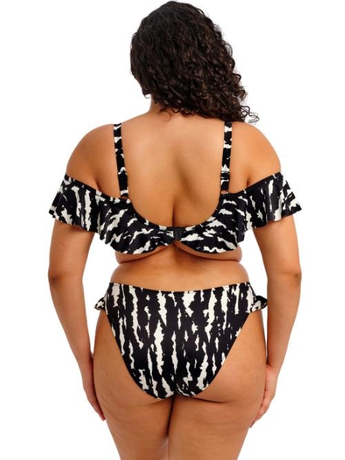 Elomi Swim Echo Shell black/white soft-cup bikini bra