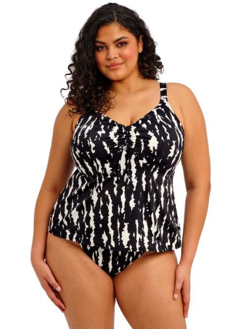 Elomi Swim Echo Shell black/white tankini top