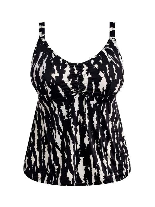 Elomi Swim Echo Shell black/white tankini top