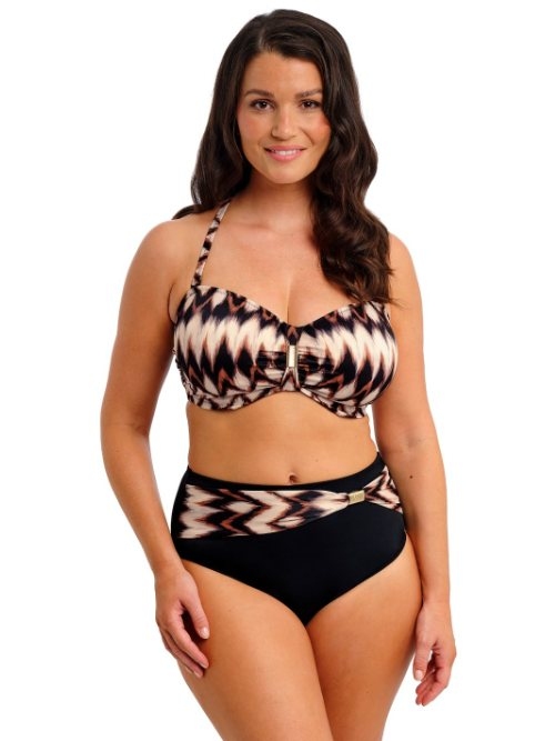 Fantasy Swim Sabana brown/print soft-cup bikini bra