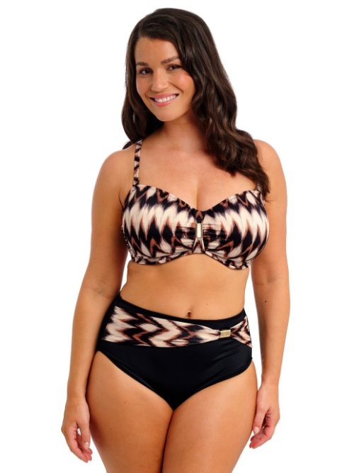 Fantasy Swim Sabana brown/print soft-cup bikini bra