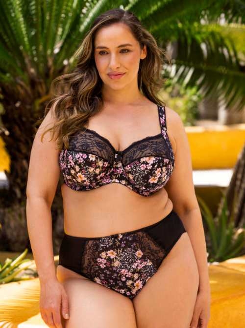 Elomi Morgan black/print non-padded bra