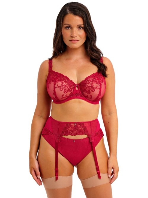 Fantasy Lingerie Portia red suspender